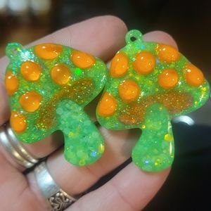 🆕️Custom Handmade Mushroom Necklace Pendant You Pick Colors!🍄